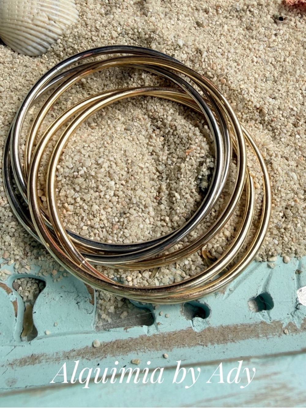 SEMANARIO Gold and Silver Tone Stacking Bracelets